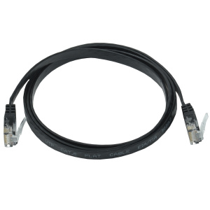 Патч-корд UTP RJ-45 Cat.6 5м плоский черный ITK