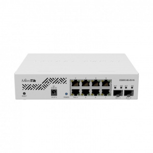 Коммутатор упр. 8x100/1000T 2xSFP+ SwOS MikroTik