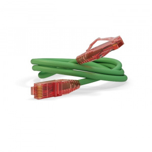 Патч-корд UTP RJ-45 Cat.5e 0,15м зеленый LSZH Hyperline