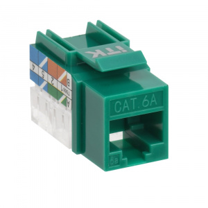 Вставка Keystone RJ-45 Cat.6a зеленый ITK