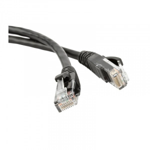 Патч-корд UTP RJ-45 Cat.5e 0,5м чёрный LSZH Hyperline