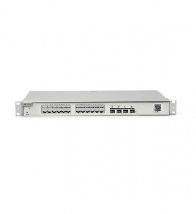 Коммутатор L2+ 24*1Гб/c + 4*SFP+, металлический корпус, крепления в стойку, статическая маршрутизаци