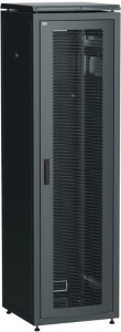 Шкаф напольный 19" 42U Ш600*Г600 перфорированная передняя дверь черный ITK LINEA N