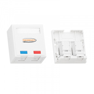 Розетка инф. 2*RJ-45 cat.5e Nikomax