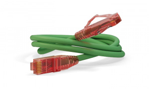 Патч-корд UTP RJ-45 Cat.5e 0,3м зелёный LSZH Hyperline