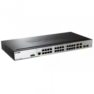 Коммутатор упр. L2 20x10/100/1000T, 4x10/100/1000T/SFP, 2x10G SFP+, DGS-3000-26TC, D-Link
