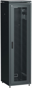Шкаф напольный 19" 47U Ш600*Г800 перфорированная передняя дверь черный ITK LINEA N