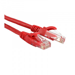 Патч-корд UTP RJ-45 Cat.5e 2м красный LSZH Hyperline