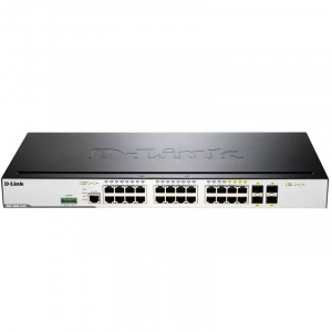 Коммутатор упр. L2 24x10/100/1000T, 4x10/100/1000T/SFP, DGS-3000-28L/B1A, D-Link
