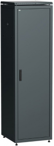 Шкаф напольный 19" 38U Ш600*Г800 металлическая передняя дверь черный ITK LINEA N