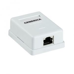 Розетка инф. 1*RJ-45 Сat.5e экран GENERICA
