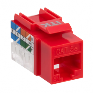 Вставка Keystone RJ-45 Cat.5e 110 IDC красный ITK