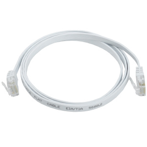 Патч-корд UTP RJ-45 Cat.6 1м плоский белый ITK