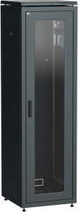 Шкаф напольный 19" 38U Ш600*Г600 стеклянная передняя дверь черный ITK LINEA N