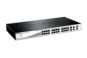Коммутатор упр. 24x10/100TX PoE 2x10/100/1000T, 2х10/100/1000BASE-T, 2x10/100/1000BASE-T/SFP DES-121