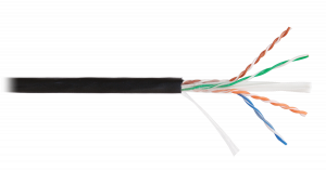 Кабель UTP  4 пары Cat.6 внешний 305м чёрный NETLAN