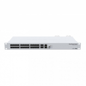 Коммутатор упр. 24х SFP+, 2x QSFP+, SwOS / RouterOS, CRS326-24S+2Q+RM, MikroTik