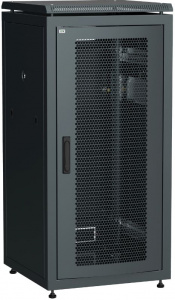 Шкаф напольный 19" 24U Ш600хГ800 перфорированная передняя дверь черный ITK LINEA N