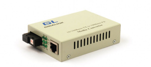 Медиаконвертер RJ-45 100 Мбит/c - 1xSC WDM SM с LFP Tx:1310 Rx:1550 18 дБ (до 20 км) (GL-F920T) Giga