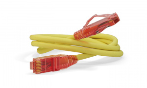 Патч-корд UTP RJ-45 Cat.5e 0,5м жёлтый LSZH Hyperline