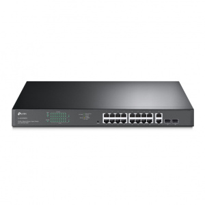 Коммутатор PoE управляемый гигабитный16*10/100/1000_RJ45 2*1000_комбо 16*PoE+ 250 Вт TP-Link