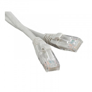 Патч-корд UTP RJ-45 Cat.5e,10м серый LSZH Hyperline