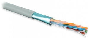 Кабель FTP  4 пары Cat.5е внутр. 305 м серый Hyperline