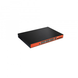 Коммутатор 24x10/100/1000T PoE (400 Вт), 4x10/100/1000T/SFP WI-PMS328GF Wi-Tek