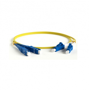 Патч-корд LC/UPC-SC/UPC SM duplex 1м Hyperline