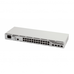 Коммутатор упр. L2+,  24x10/100/1000T, 4 порта 10GBase-R (SFP+)/1000Base-X (SFP), L3, 220V AC, MES23