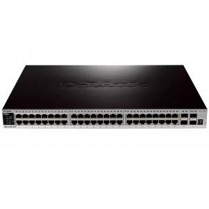 Коммутатор упр. L2+,48x10/100/1000T PoE (Бюджет PoE: 370 Вт, c DPS-700: 700 Вт) , 4xSFP+, 2x10G-CX4,